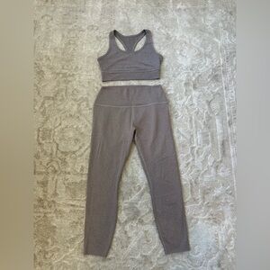 RBX Heathered Soft Mauve Seamless Activewear Set